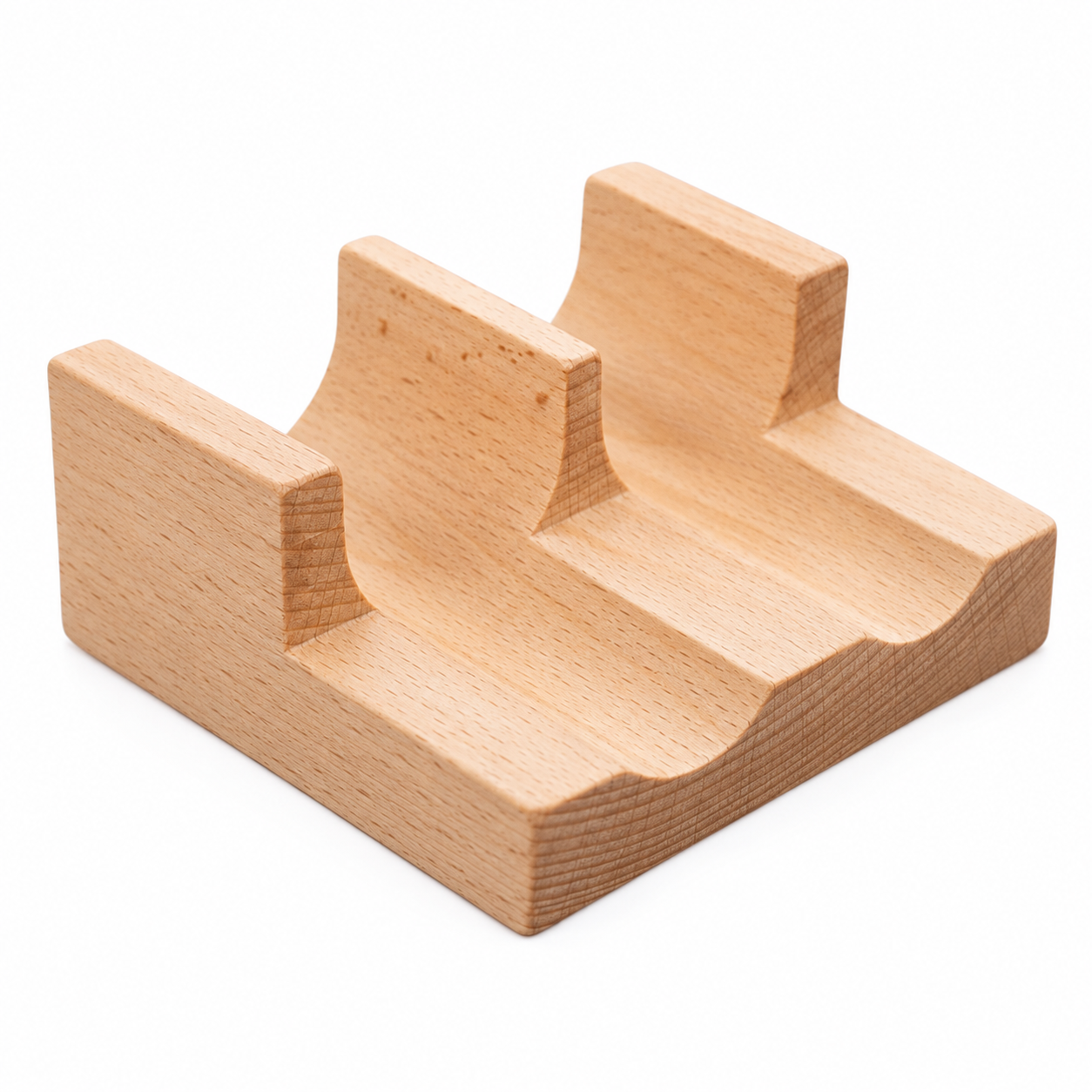 2-slot wooden sushi taco holder